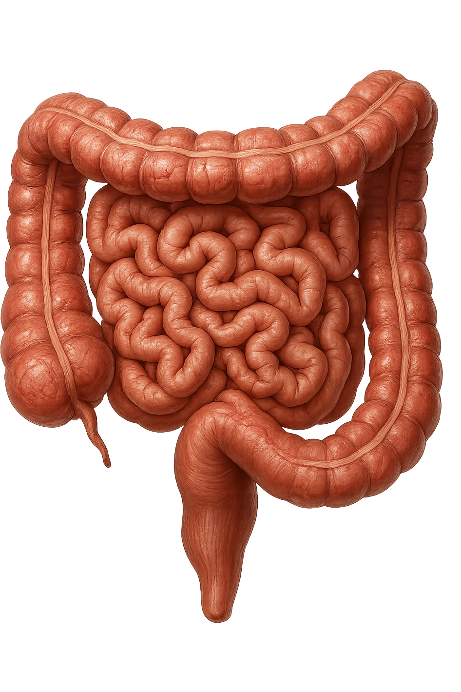 intestino umano anatomico, iperrealistico 4k emoji