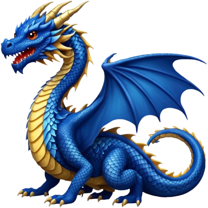 majestic Navy blue dragon emoji
