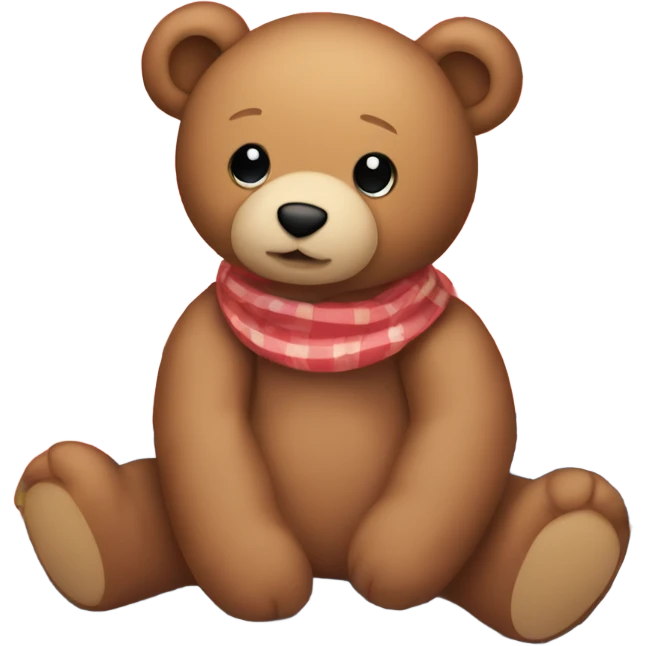 teddy bear sitting on a picnic blanket  emoji