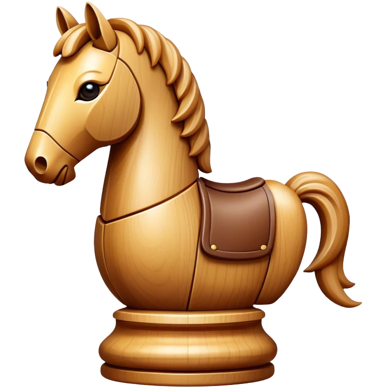 wooden horse chess piece emoji