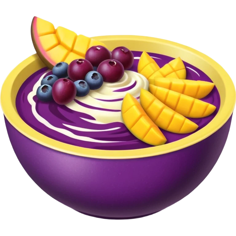 Açai bowl mango emoji