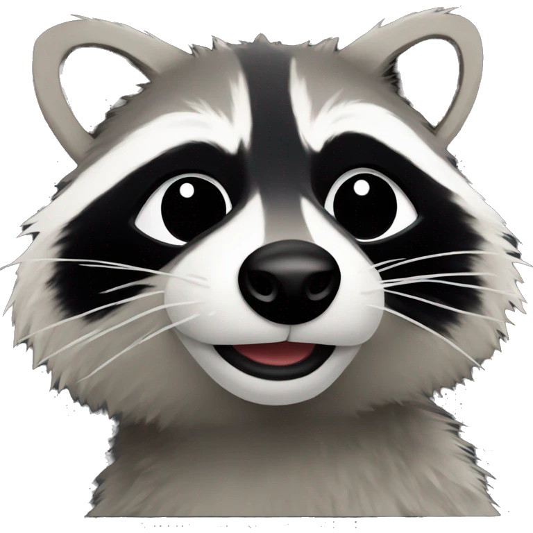 An artsy raccoon  emoji