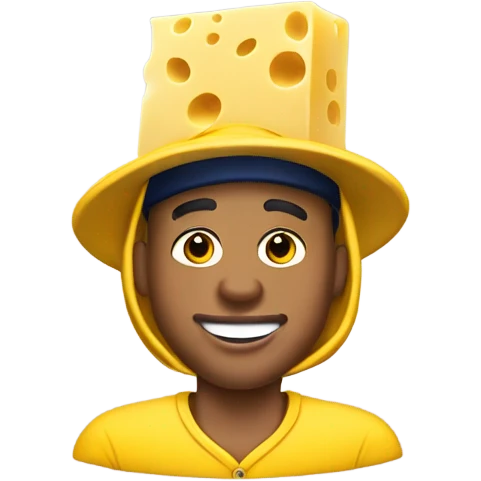 Saquon Barkley wearing a cheese hat emoji