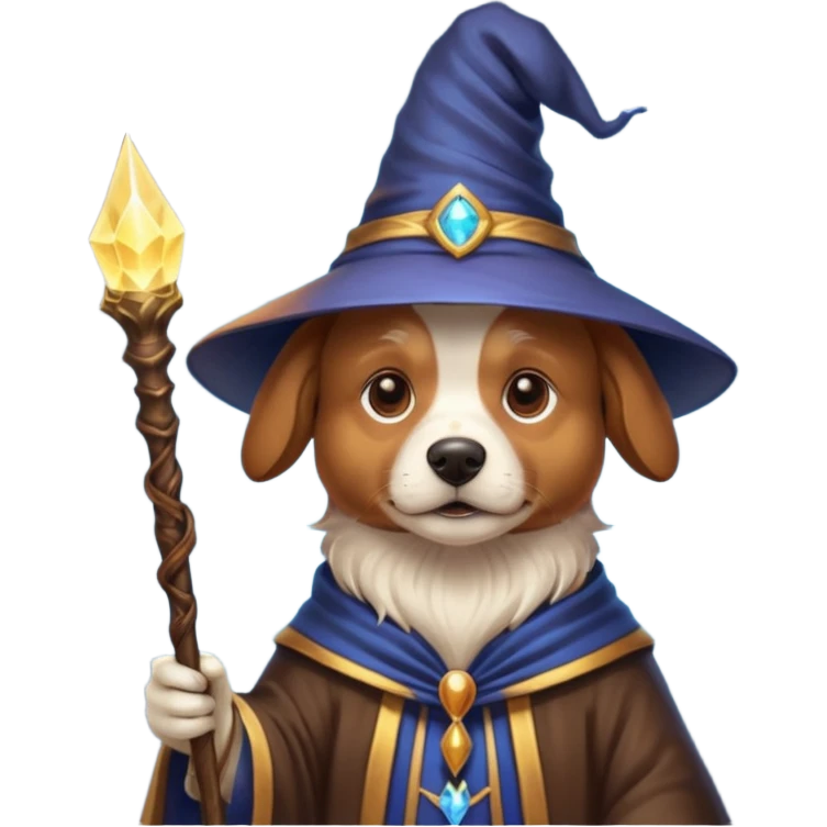 Dog wizard emoji