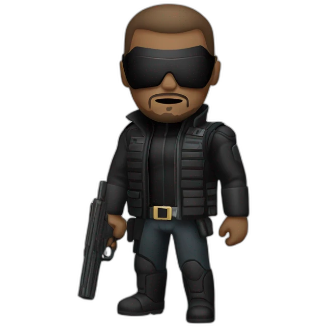 Nick Fury with a gun emoji