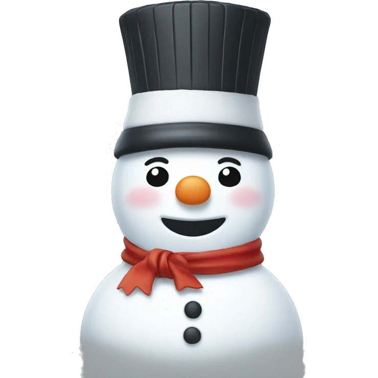 snowman with chefs hat emoji
