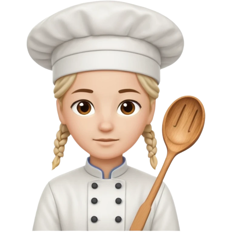 braided haired cook emoji