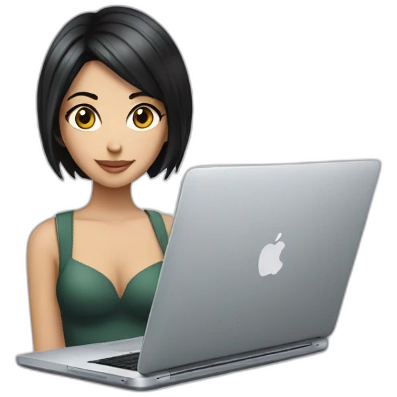 nico-robin-with-a-macbook emoji