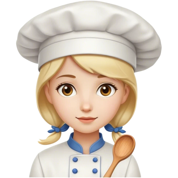 Girl in cooking hat emoji