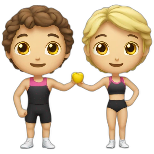 couple training together emoji