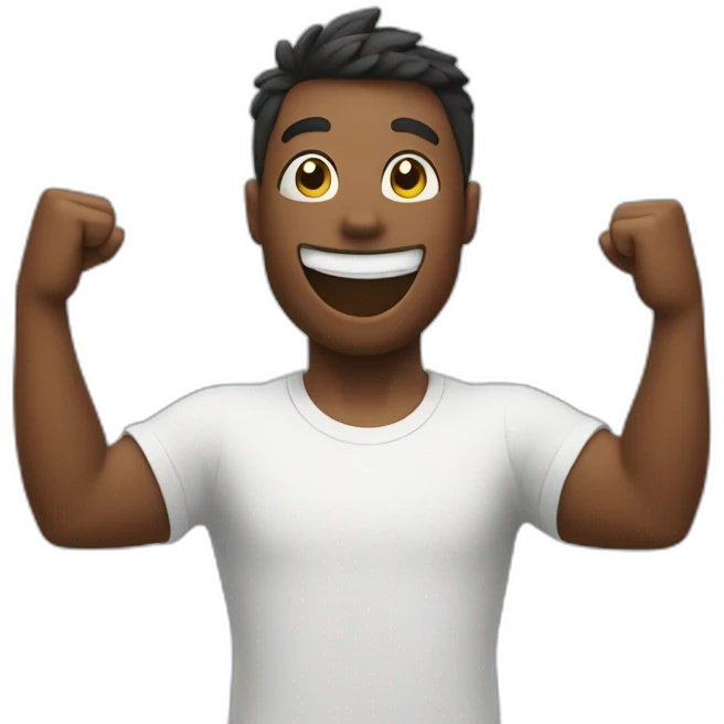 Happy arms up emoji