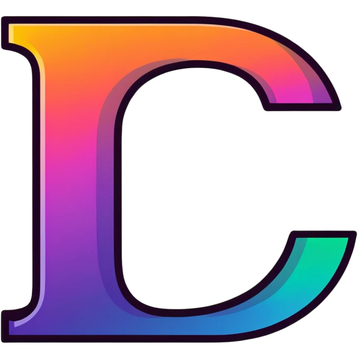 Colorful Gradient Alphabetical Letter “C” emoji