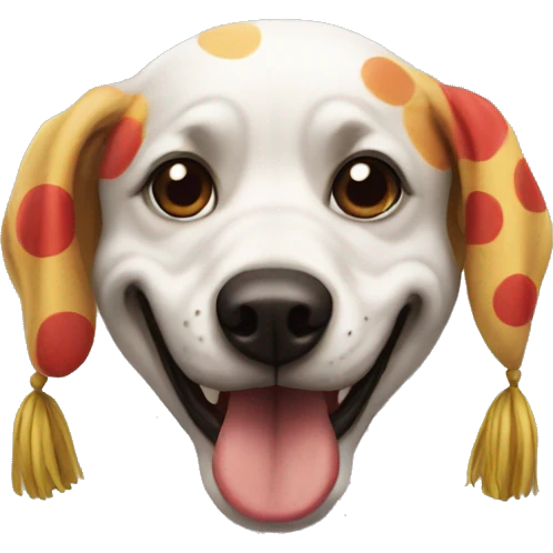 clown dog emoji