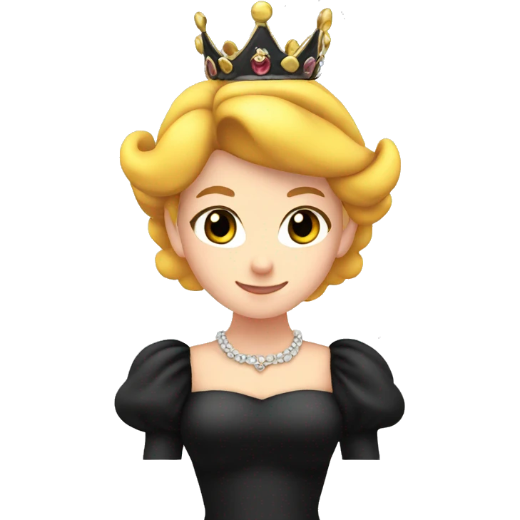 Princess peach wearing black  emoji