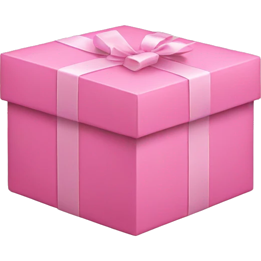 Pink box wrapped emoji