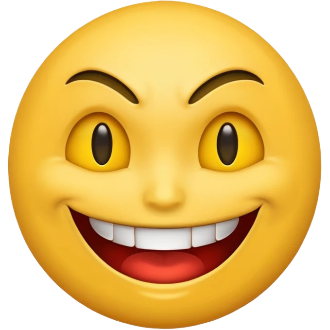 Classic Emoji making an evil smiling face emoji