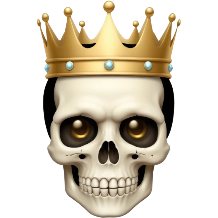 a skull face with a crown emoji