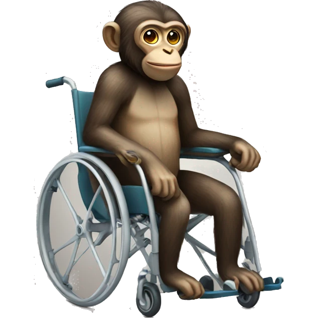 Monkey with wheelchair  emoji