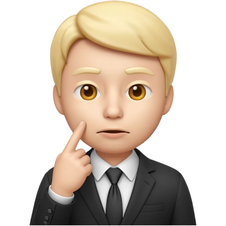 3D render of a shushing face emoji 🤫 dressed in a business suit, holding a finger to its lips. representing deceptive corporate marketing compliance. Studio lighting, cinematic realism, subtle irony, professional color grading emoji