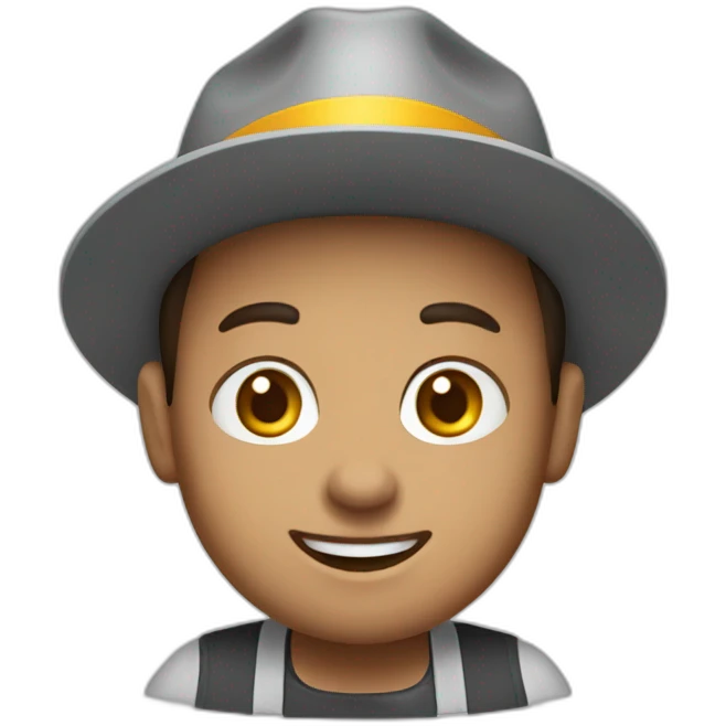 McDonald’s employee with grey hat and apron emoji