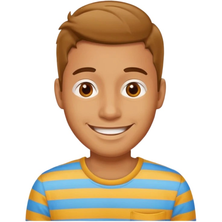 male in stripped shirt emoji