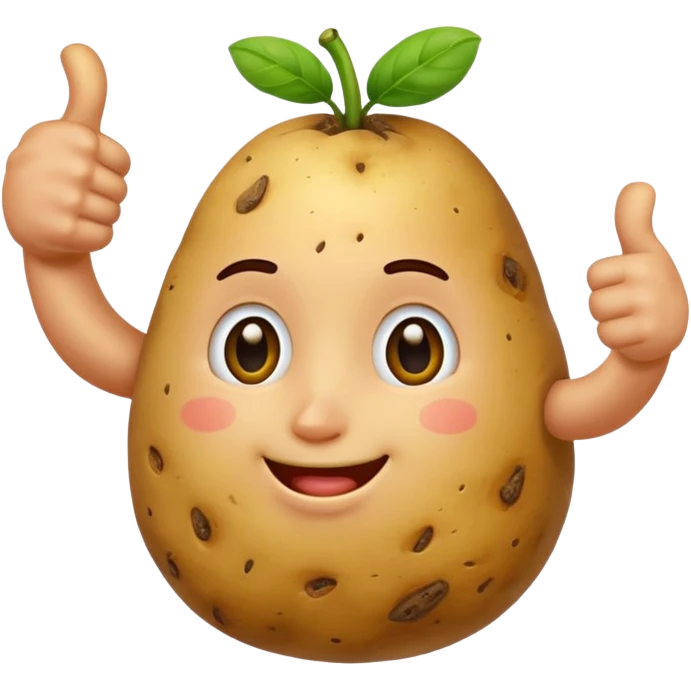 A Potato Doing a Thumbs up emoji