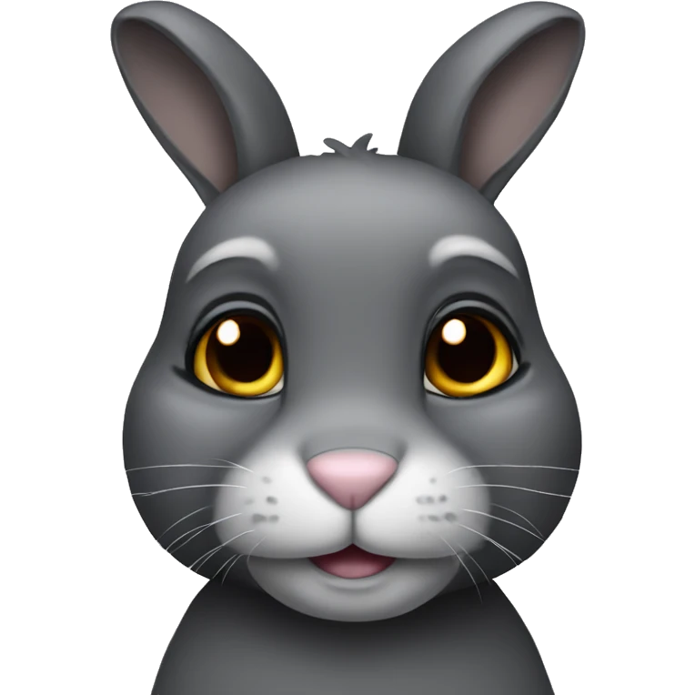Black and grey bunny emoji
