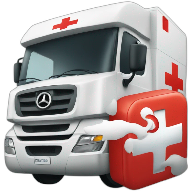 Red cross logo logistics emoji