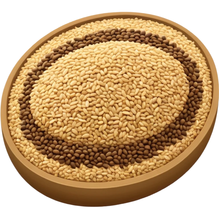 a bunch of sesame seeds, without a bowl emoji