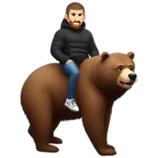 khabib nurmagomedov riding a bear emoji