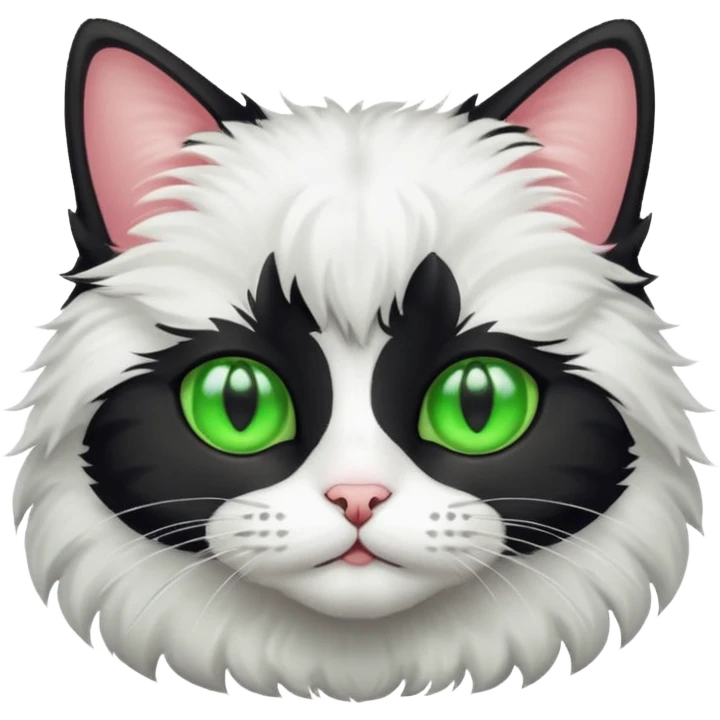 Black white cat emoji