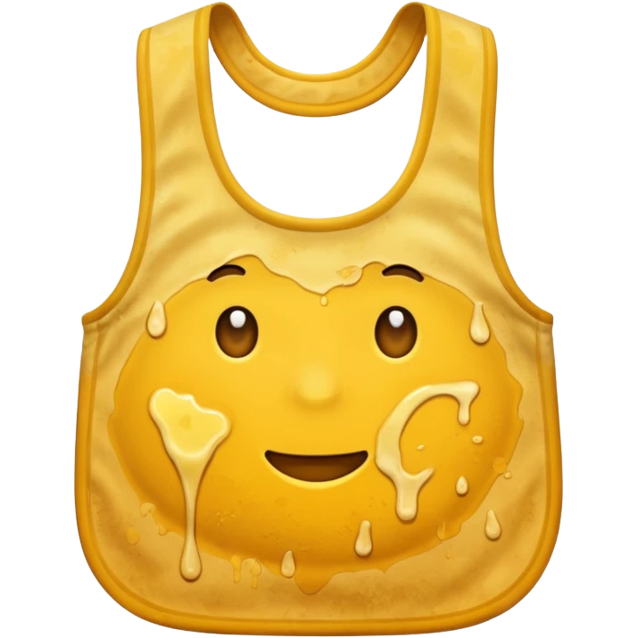 Yellow bib with food stains emoji