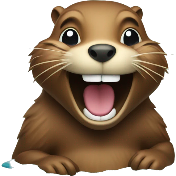 Laughing beaver  emoji