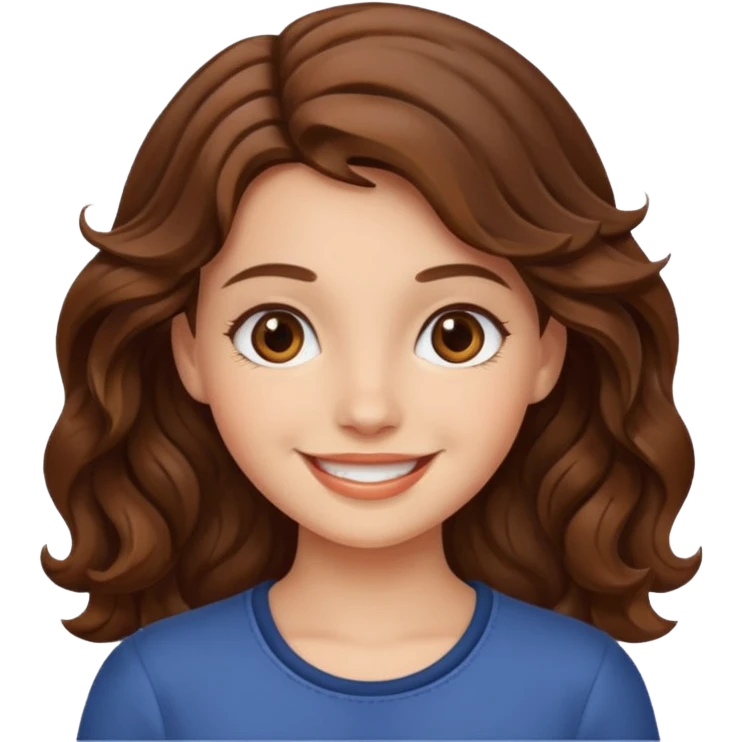 A girl with fair skin and wavy brown hair. emoji