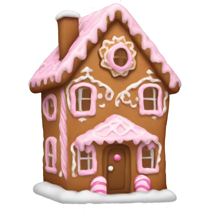 Light pink  gingerbread house emoji