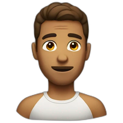 I cool guy trying to show of his jawline emoji