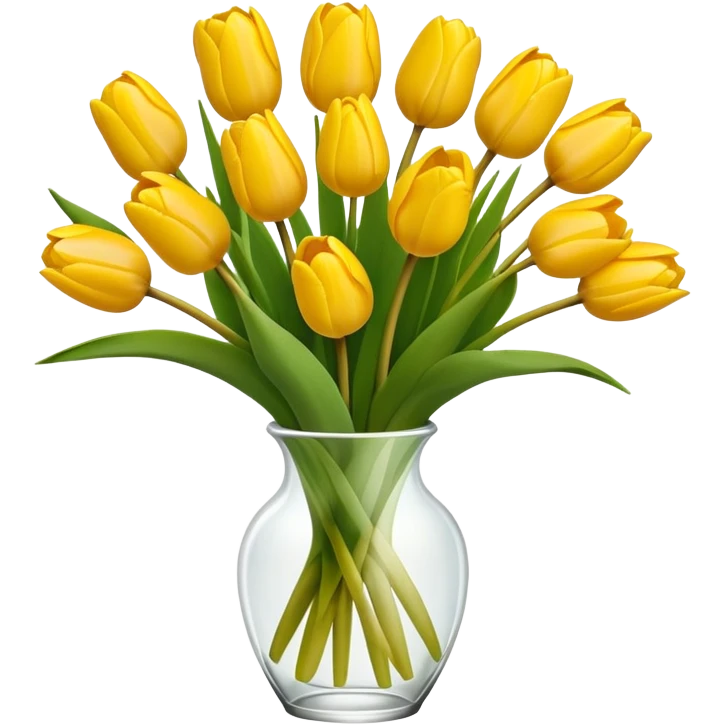 Bouquet of yellow tulips emoji