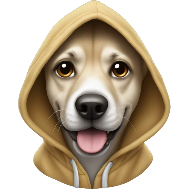 Dog wearing a Hoodie ￼ emoji