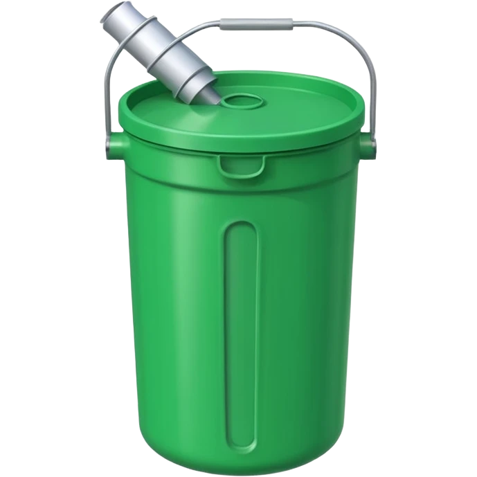 bleach container, green emoji