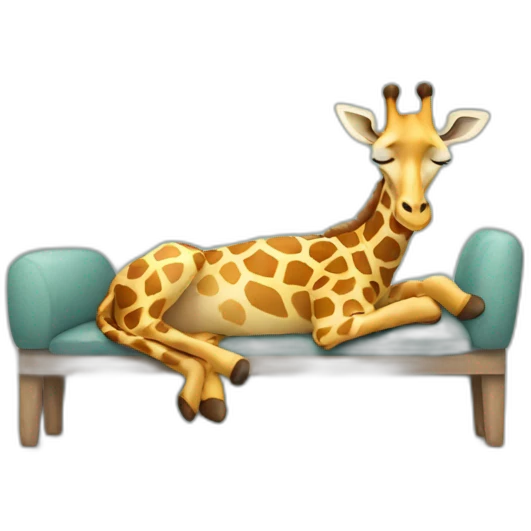 Giraffe sleeping emoji