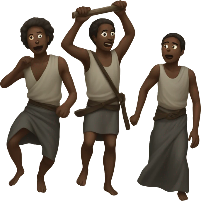 Slaves being freed emoji
