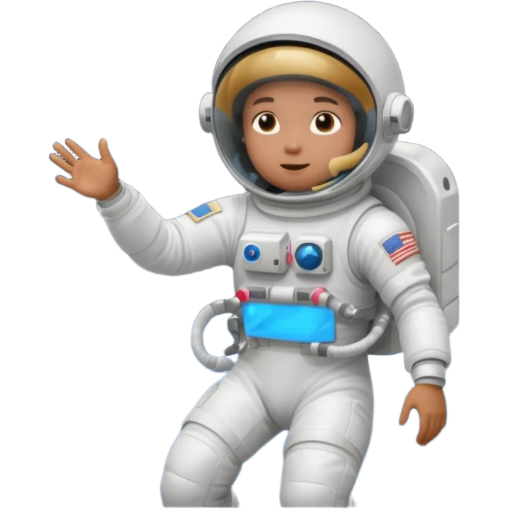 Astronaut floating in space emoji