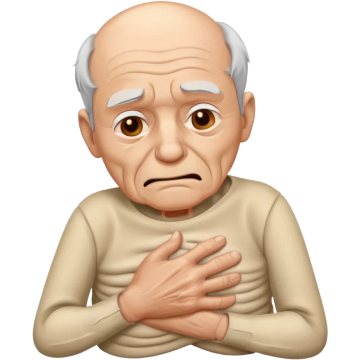 OLD MAN HOLDING HIS RIB IN PAIN emoji