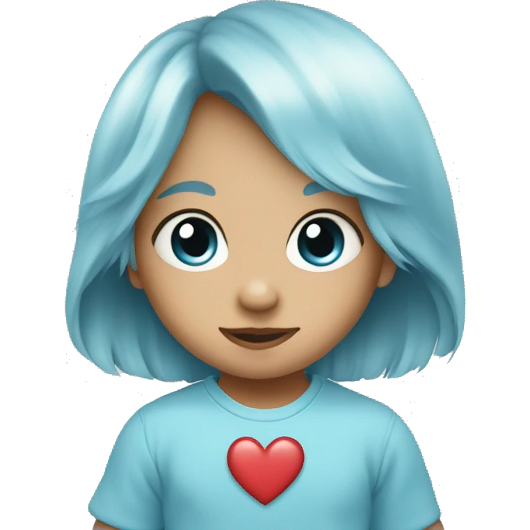 Baby blue heart emoji