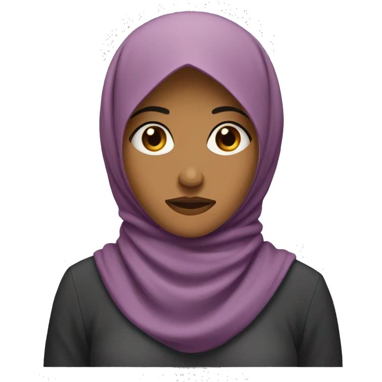 hijabi woman worried emoji