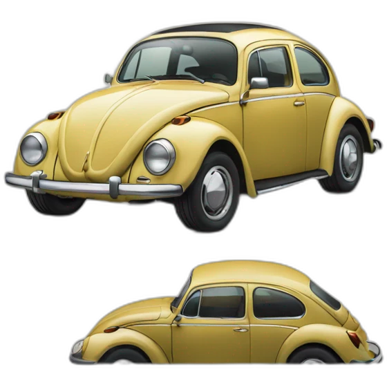 Laughing VW beetle  emoji