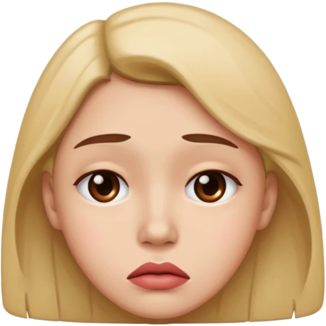 Person with lip sticking out sad emoji