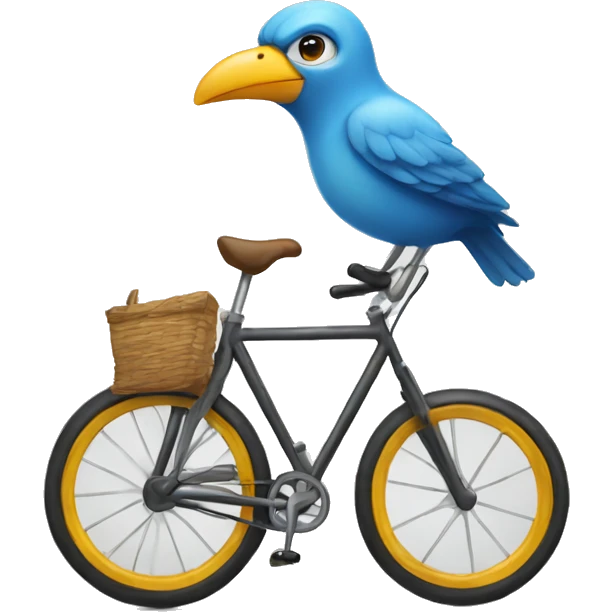 bird riding a bycicle  emoji
