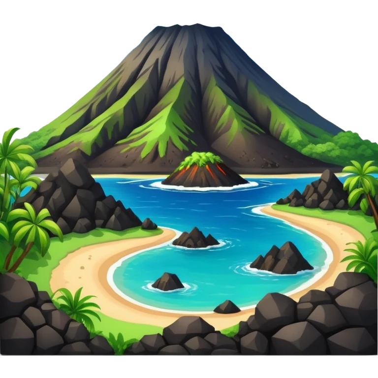 Hawaiian volcano scenery emoji