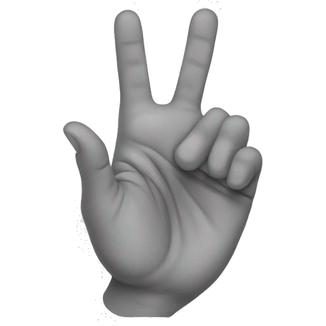 hand with 5 fingers flat to side like a wing emoji